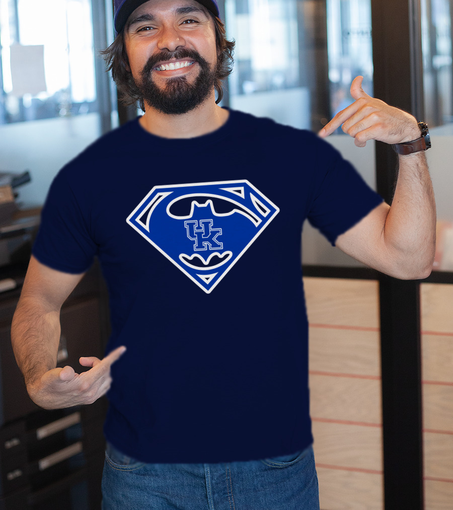 Kentucky Wildcats Uk Batman Superman Crossover T-Shirt