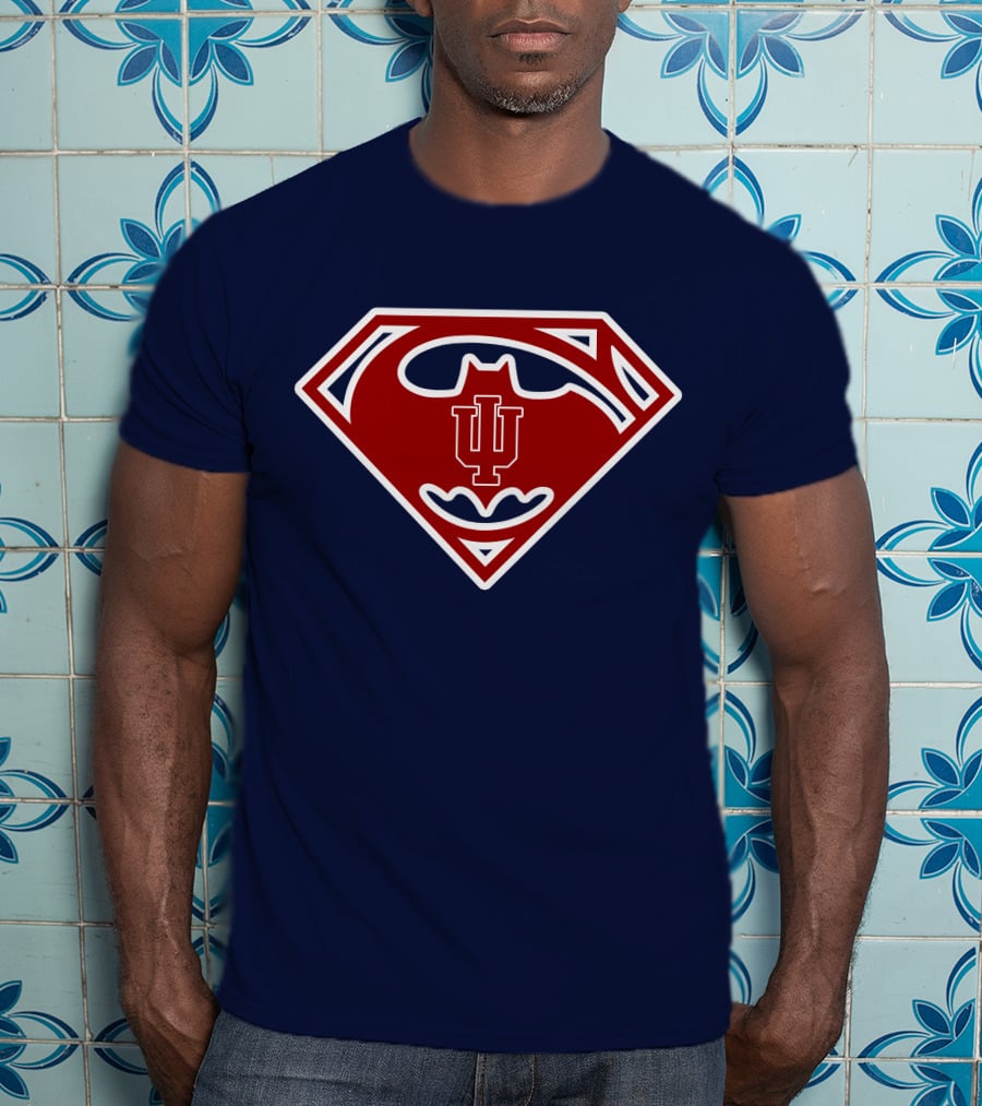 Indiana Hoosiers Superman Batman Logo Mashup T-Shirt