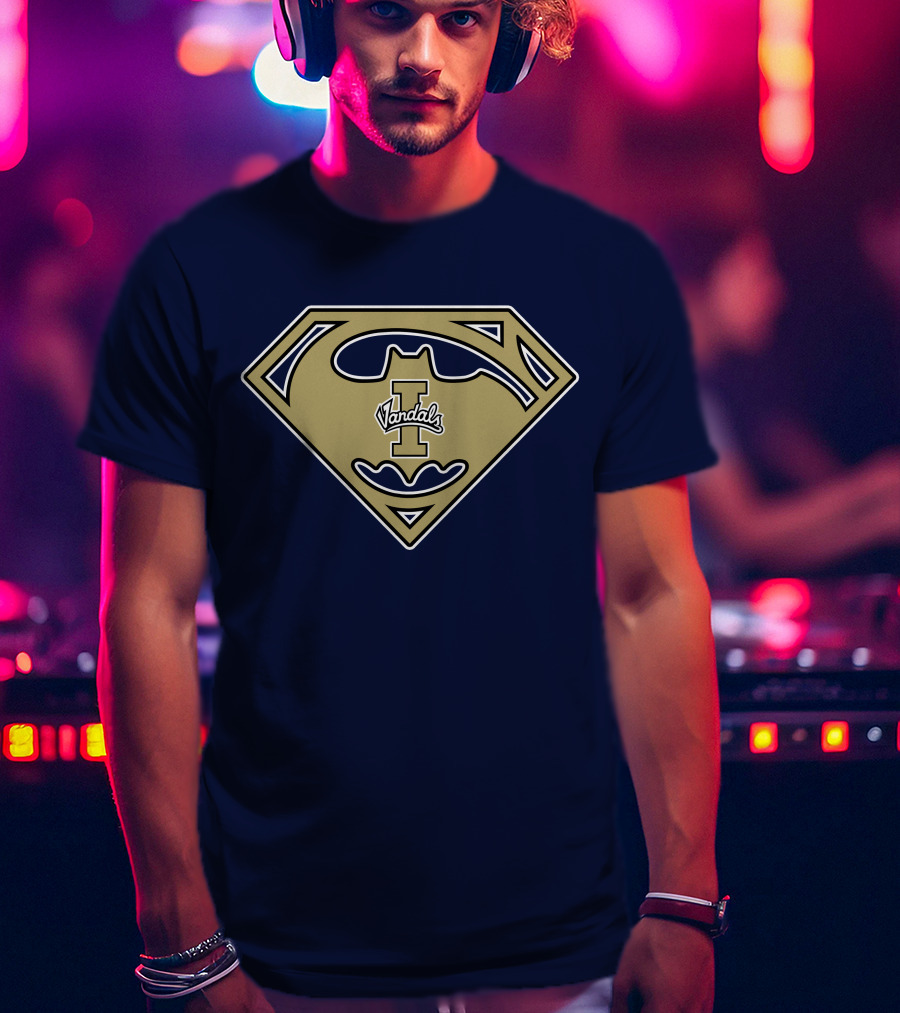 Superman Batman Logo Mashup Idaho Vandals '67 T-Shirt