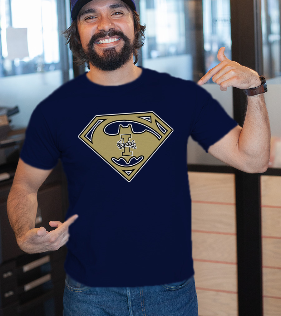 Superman Batman Logo Mashup Idaho Vandals '67 T-Shirt
