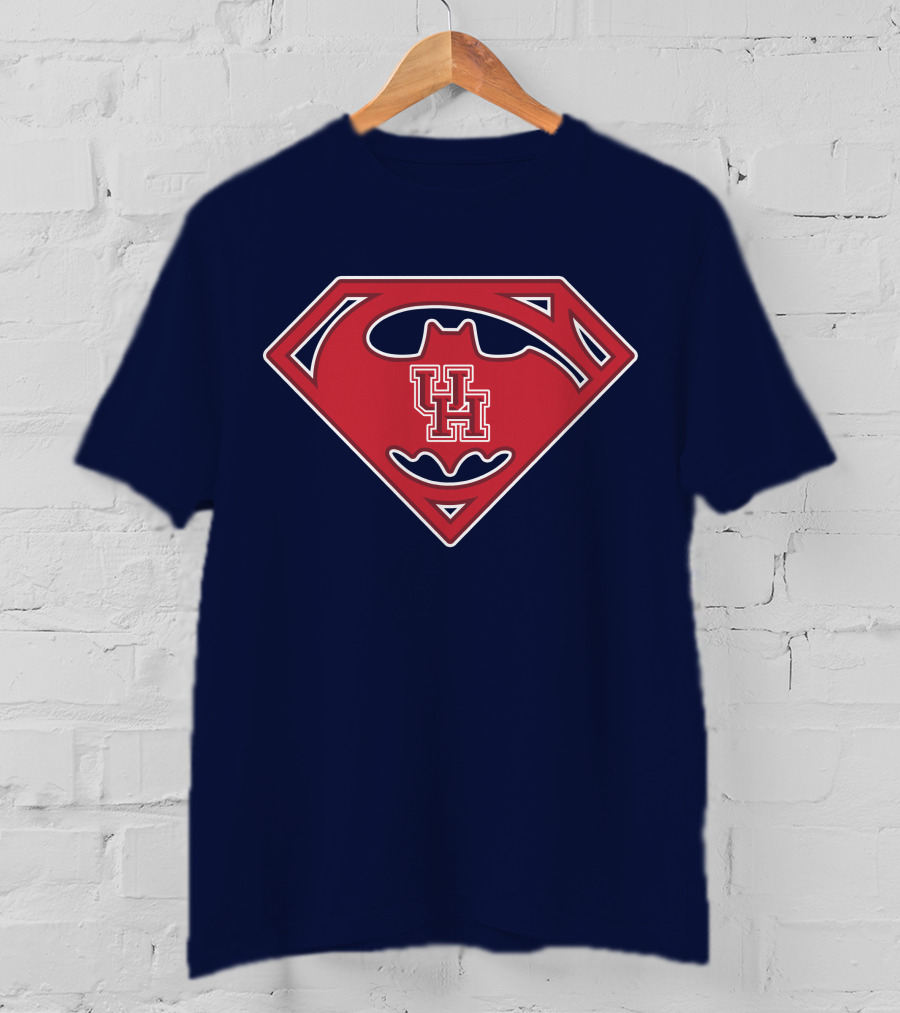 Houston Cougars Uh Logo Fusion With Superhero T-Shirt