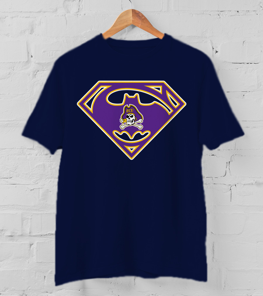 Ecu Pirates Logo With Superhero T-Shirt