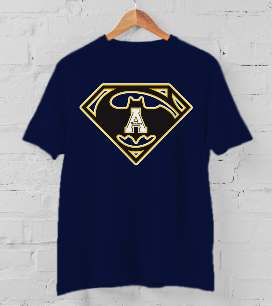 Appalachian State Mountaineers Batman Superman T-Shirt
