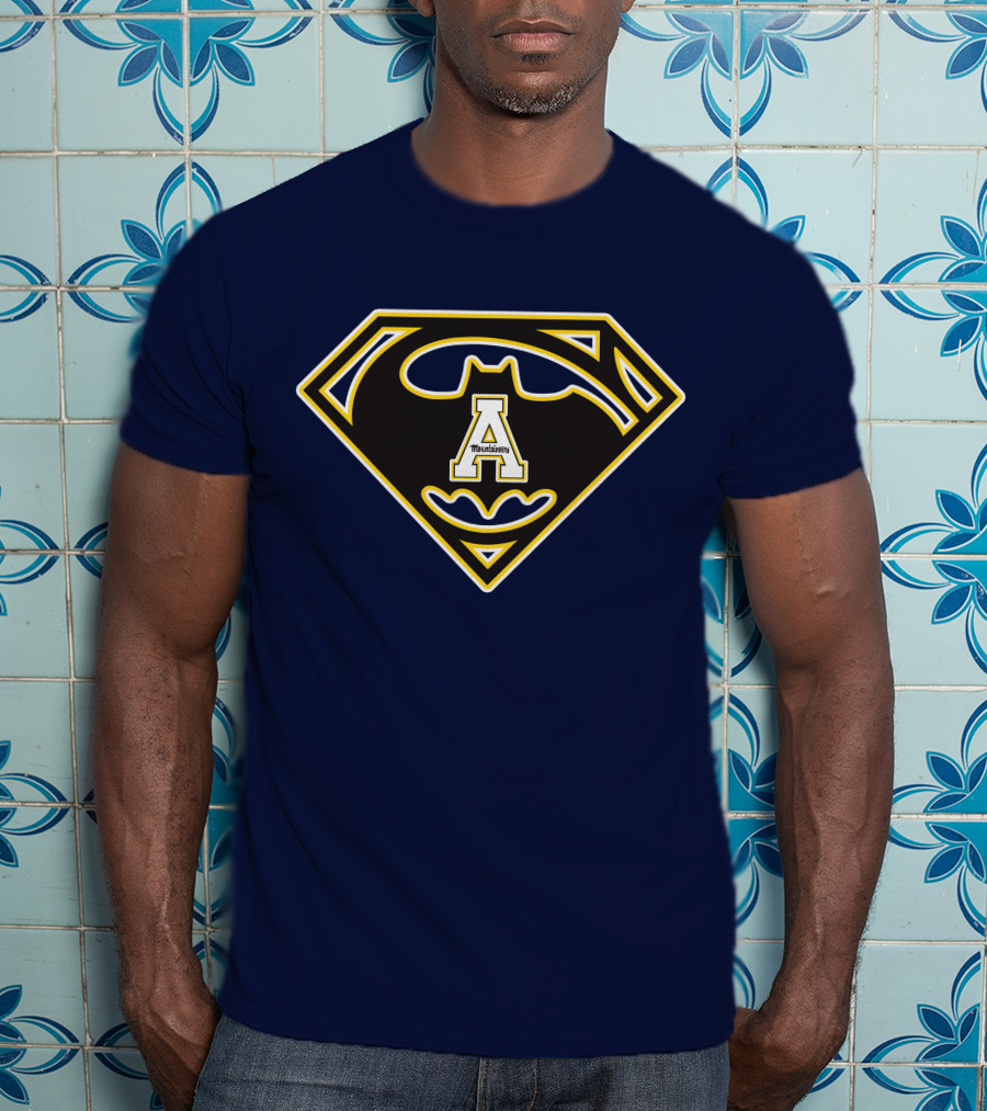 Appalachian State Mountaineers Batman Superman T-Shirt