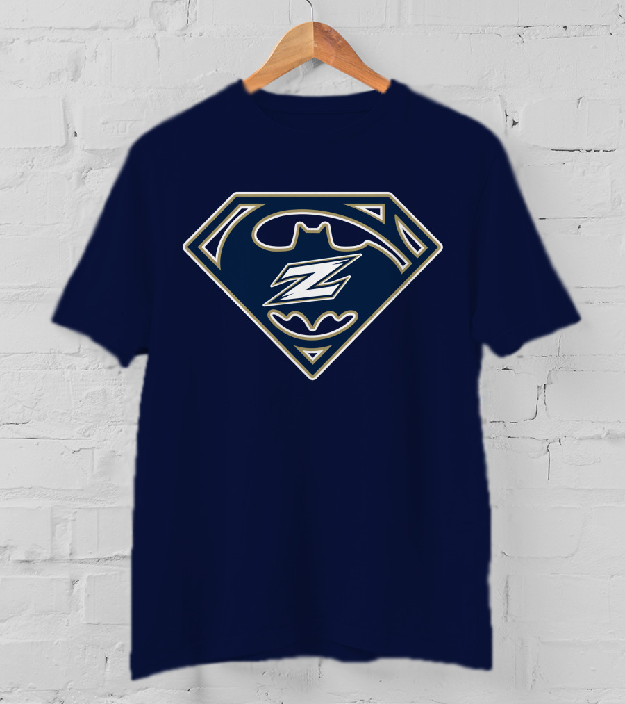 Akron Zips Batman Superman Logo Combination T-Shirt