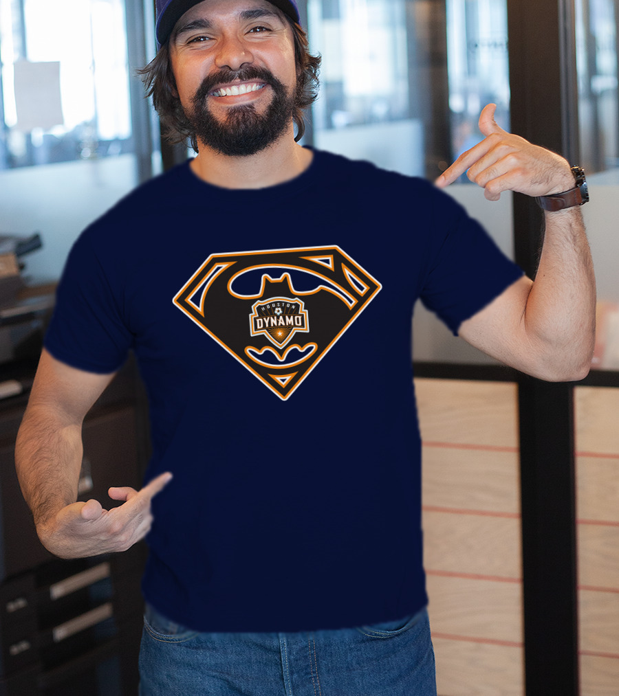 Batman Houston Dynamo Superhero Crest T-Shirt