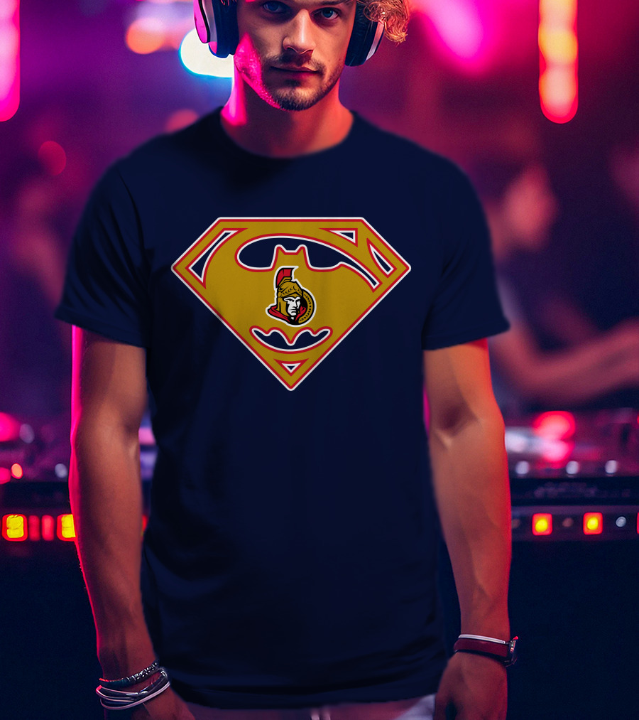 Ottawa Senators Superhero Logo Fusion T-Shirt