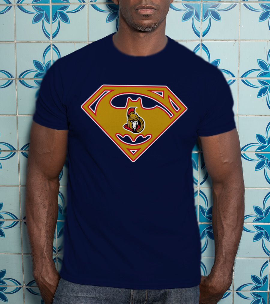 Ottawa Senators Superhero Logo Fusion T-Shirt