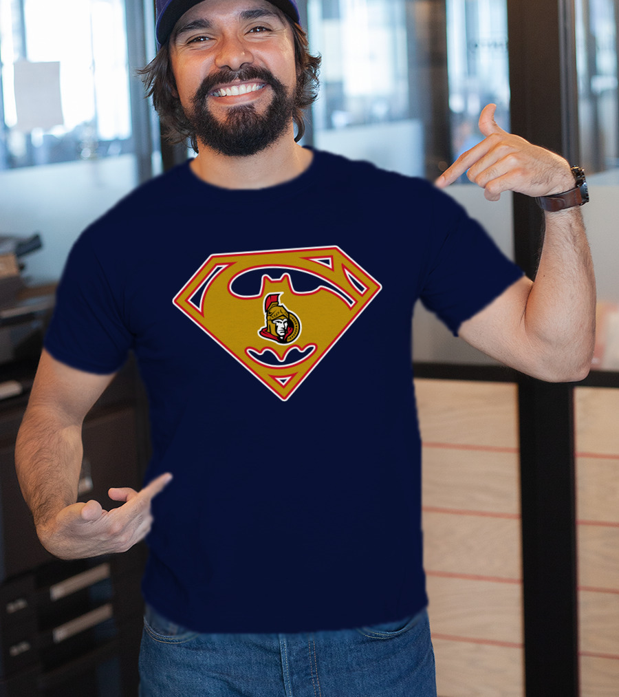 Ottawa Senators Superhero Logo Fusion T-Shirt