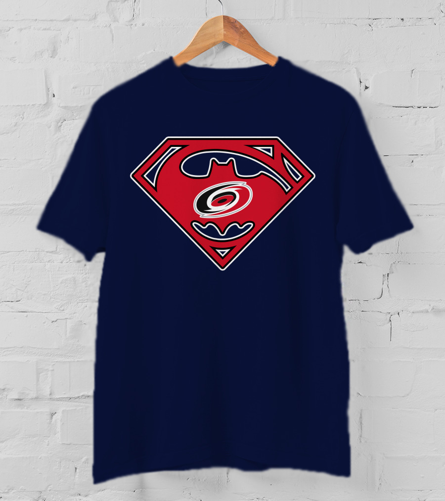 Carolina Hurricanes Logo Superman Batman Combo 154 T-Shirt