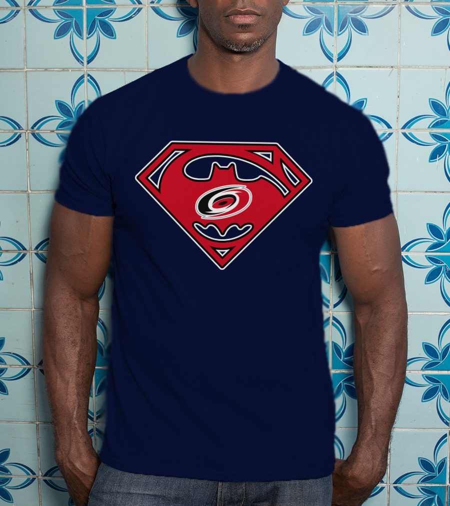 Carolina Hurricanes Logo Superman Batman Combo 154 T-Shirt