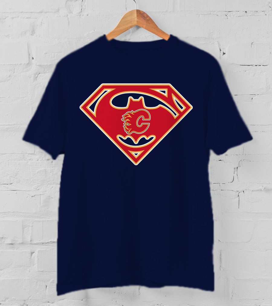 Calgary Flames Superhero Icon 155 T-Shirt