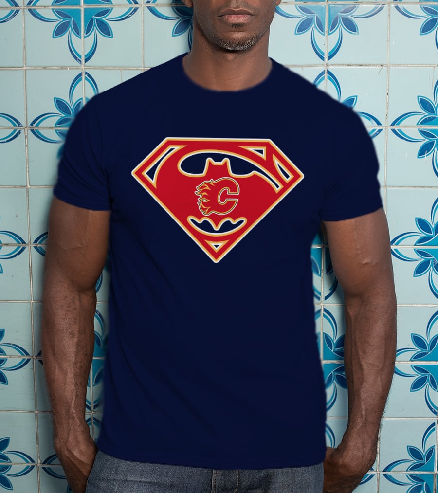Calgary Flames Superhero Icon 155 T-Shirt