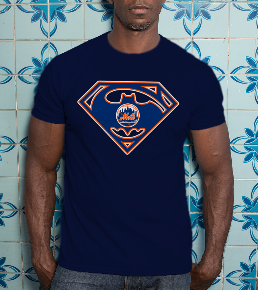 Superman Batman Logo New York Mets 202 T-Shirt