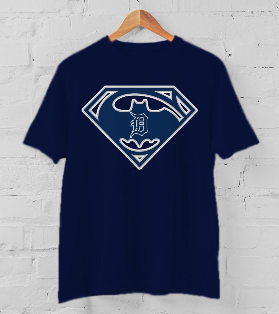 Detroit Tigers Superhero Emblem 210 T-Shirt