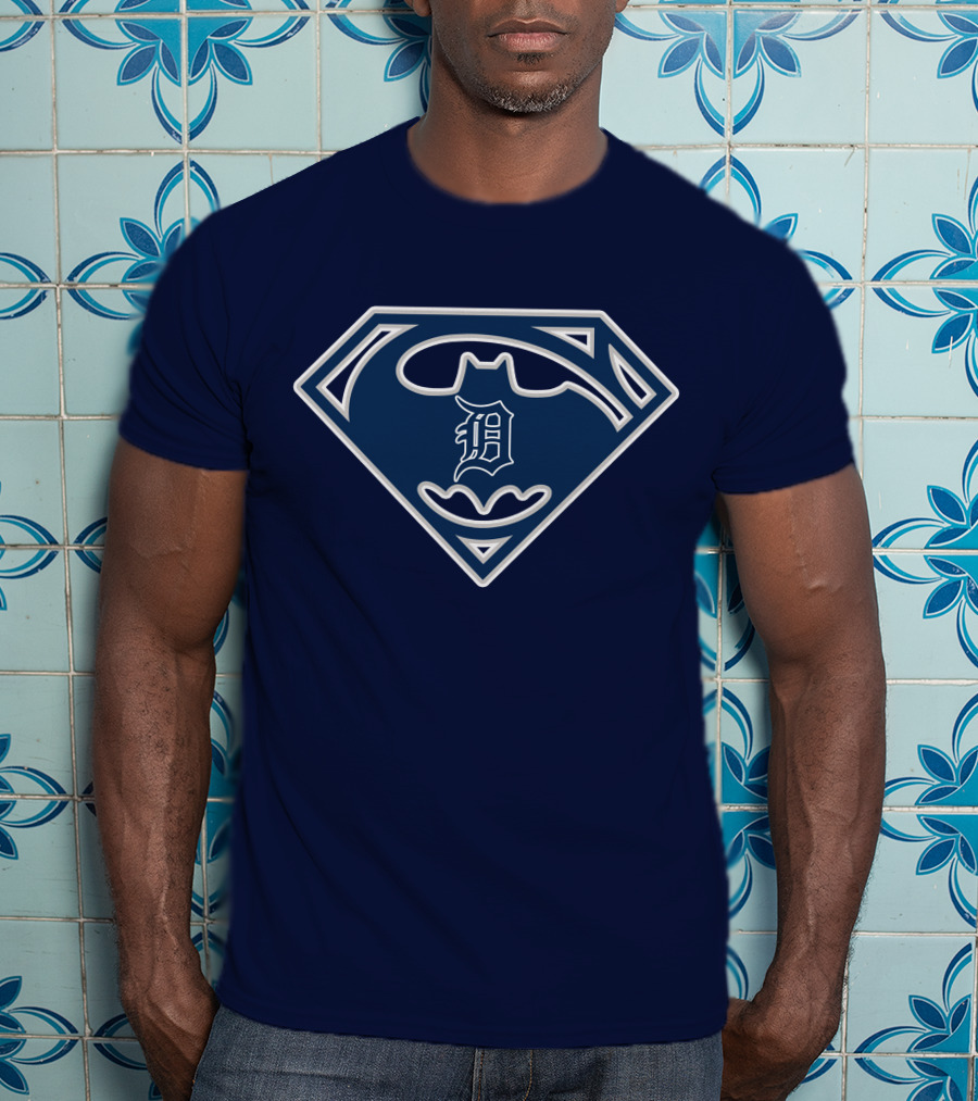 Detroit Tigers Superhero Emblem 210 T-Shirt
