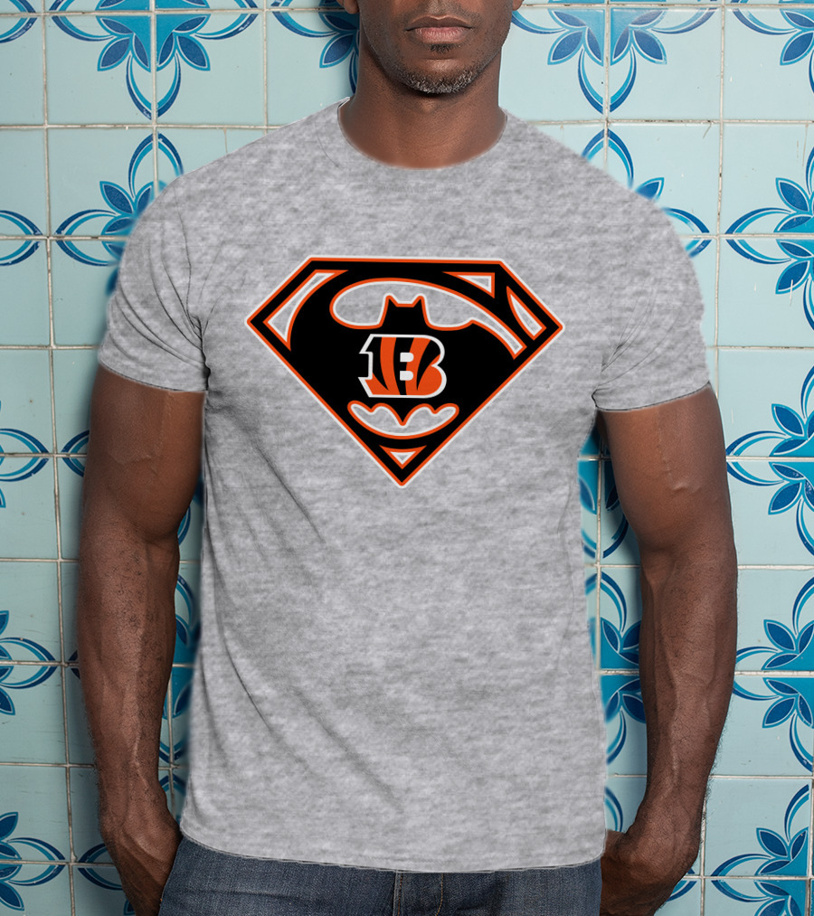 Cincinnati Bengals Batman Superman T-Shirt