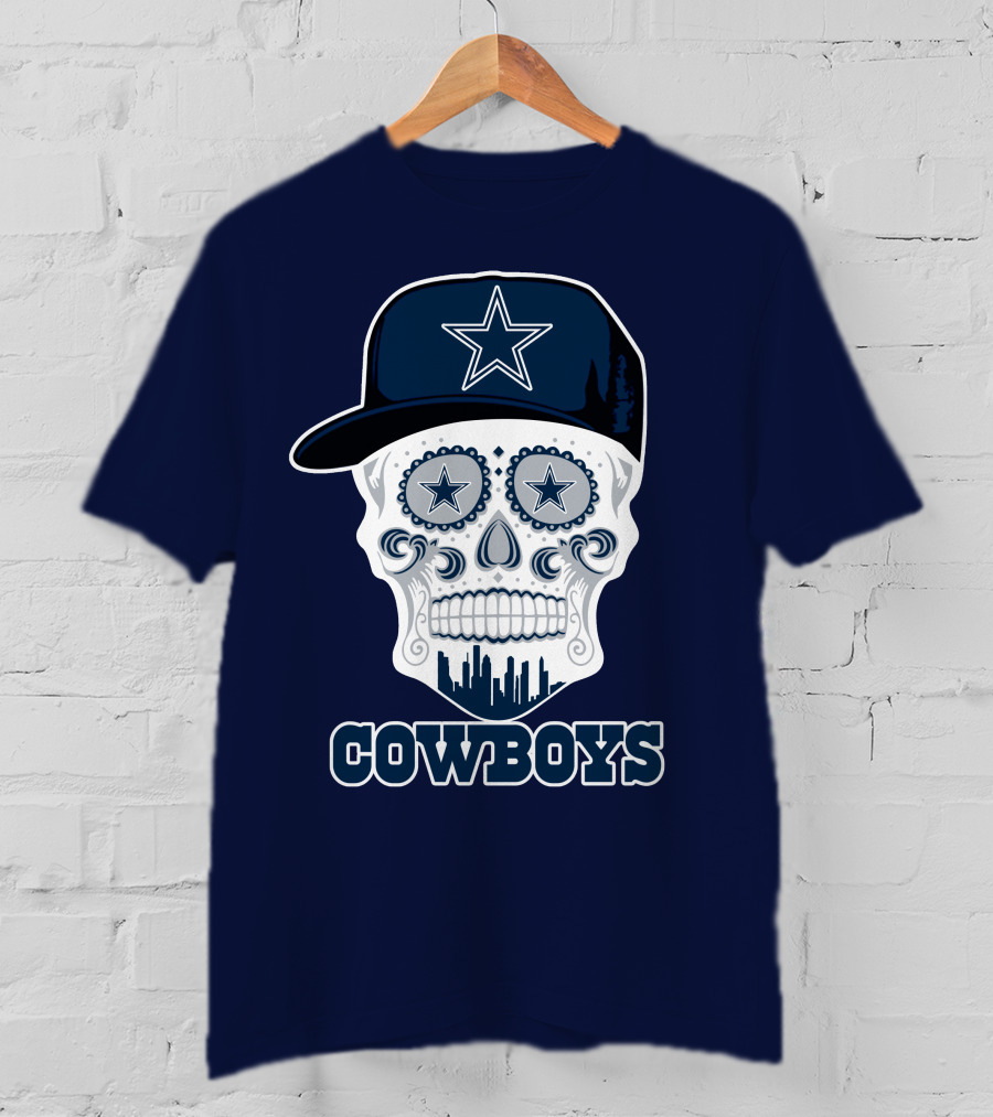 Dallas Cowboys Skull Funny Cowboys Star Hat T-Shirt