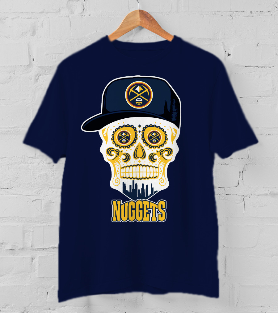 Denver Nuggets Skull With Cap T-Shirt
