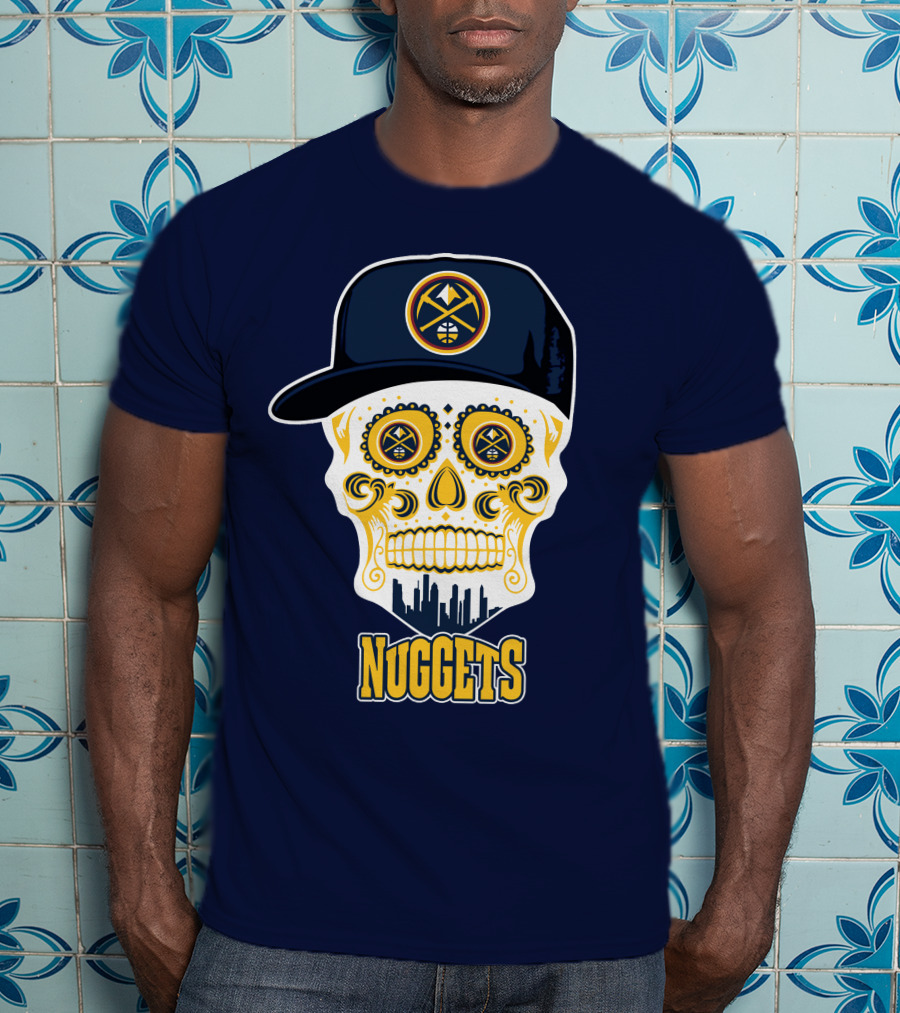 Denver Nuggets Skull With Cap T-Shirt