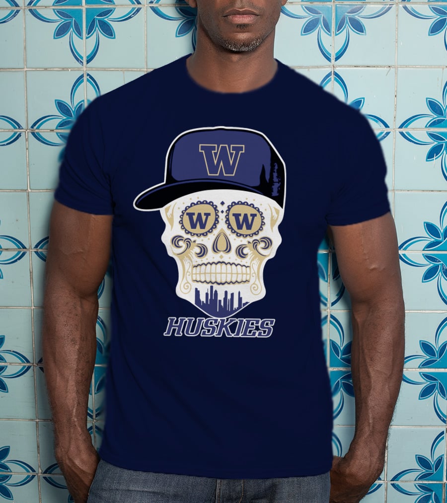 W Huskies Skull W Baseball Cap T-Shirt