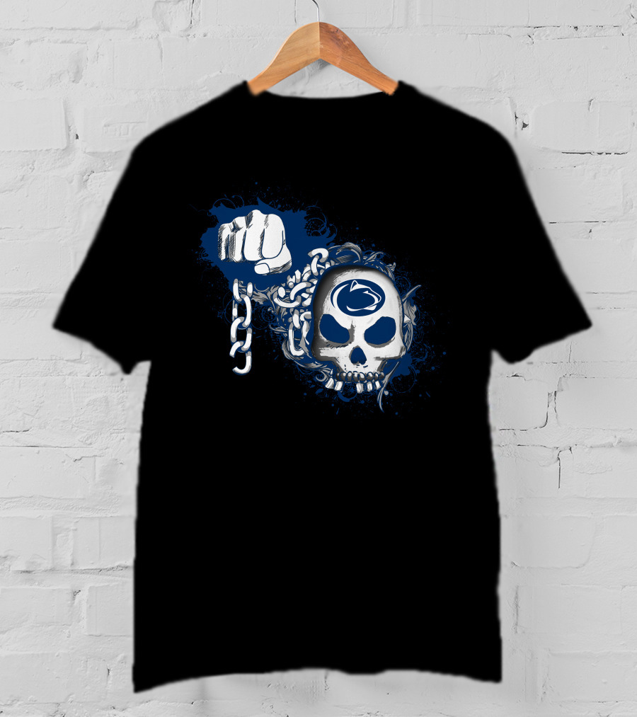 Penn State Nittany Lions Skull Fist Chain T-Shirt