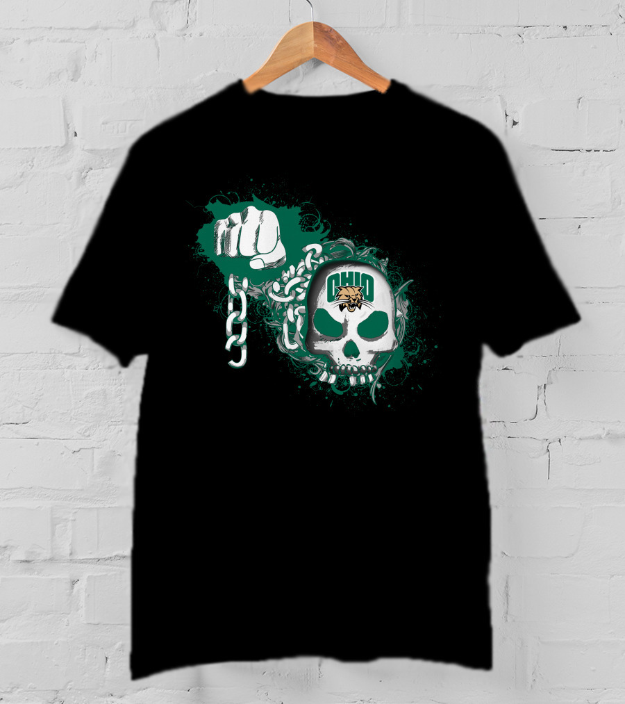 Ohio Bobcats Skull And Chains T-Shirt