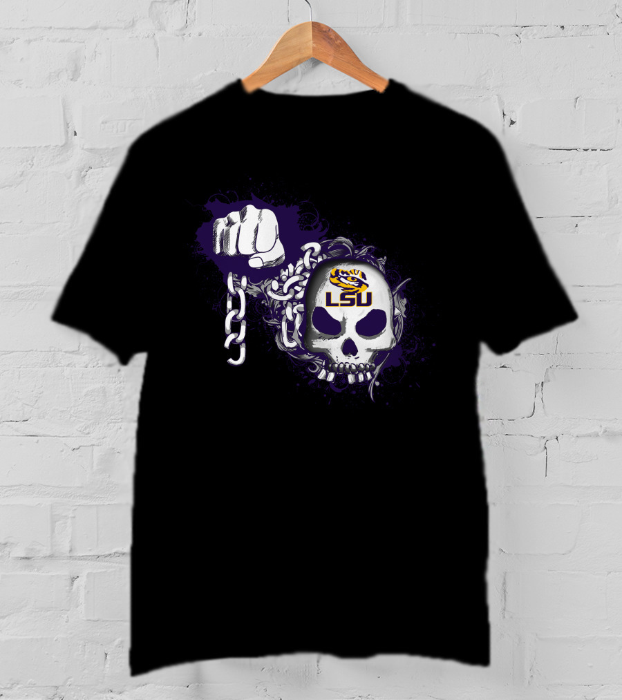 Lsu Tigers Skull And Chains T-Shirt