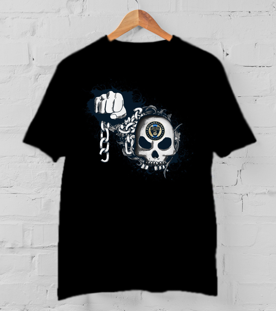 Philadelphia Union Skull And Chain T-Shirt