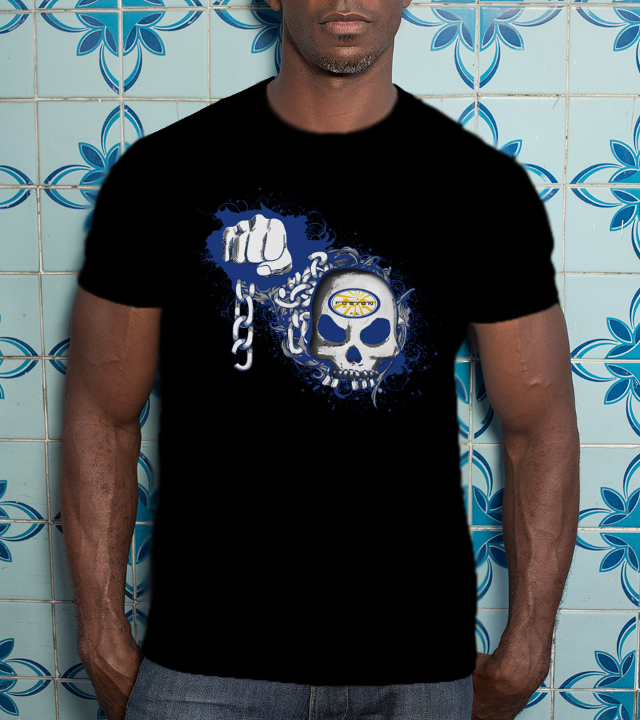 Miami Fusion Fist Skull With Chains T-Shirt