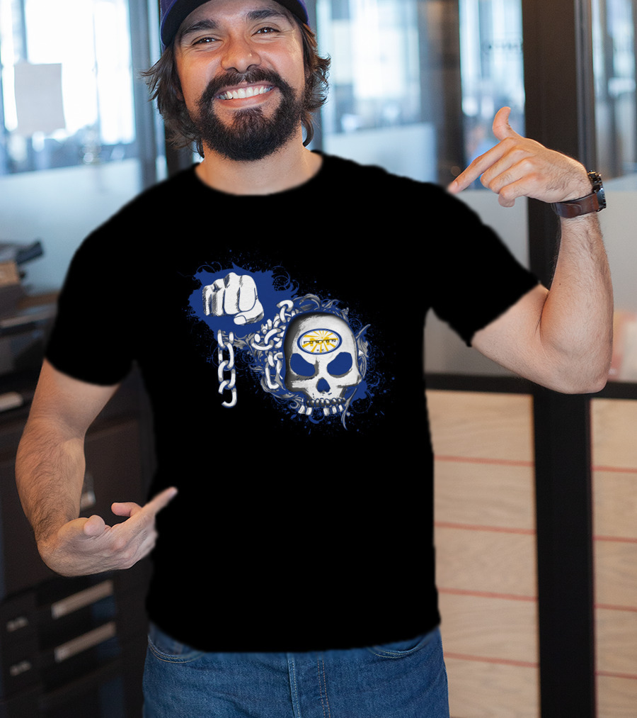 Miami Fusion Fist Skull With Chains T-Shirt