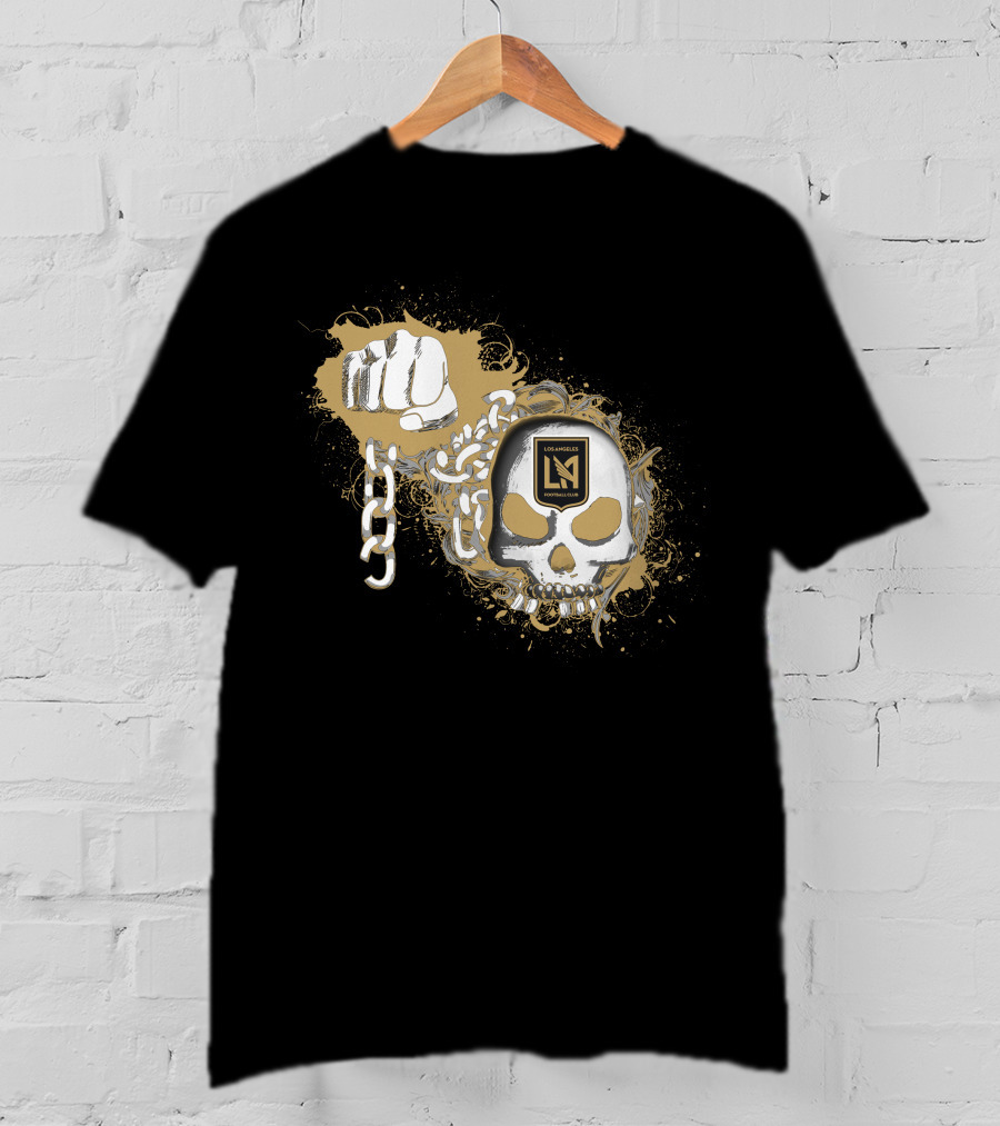 Los Angeles Fc Skull And Fist With Chain T-Shirt