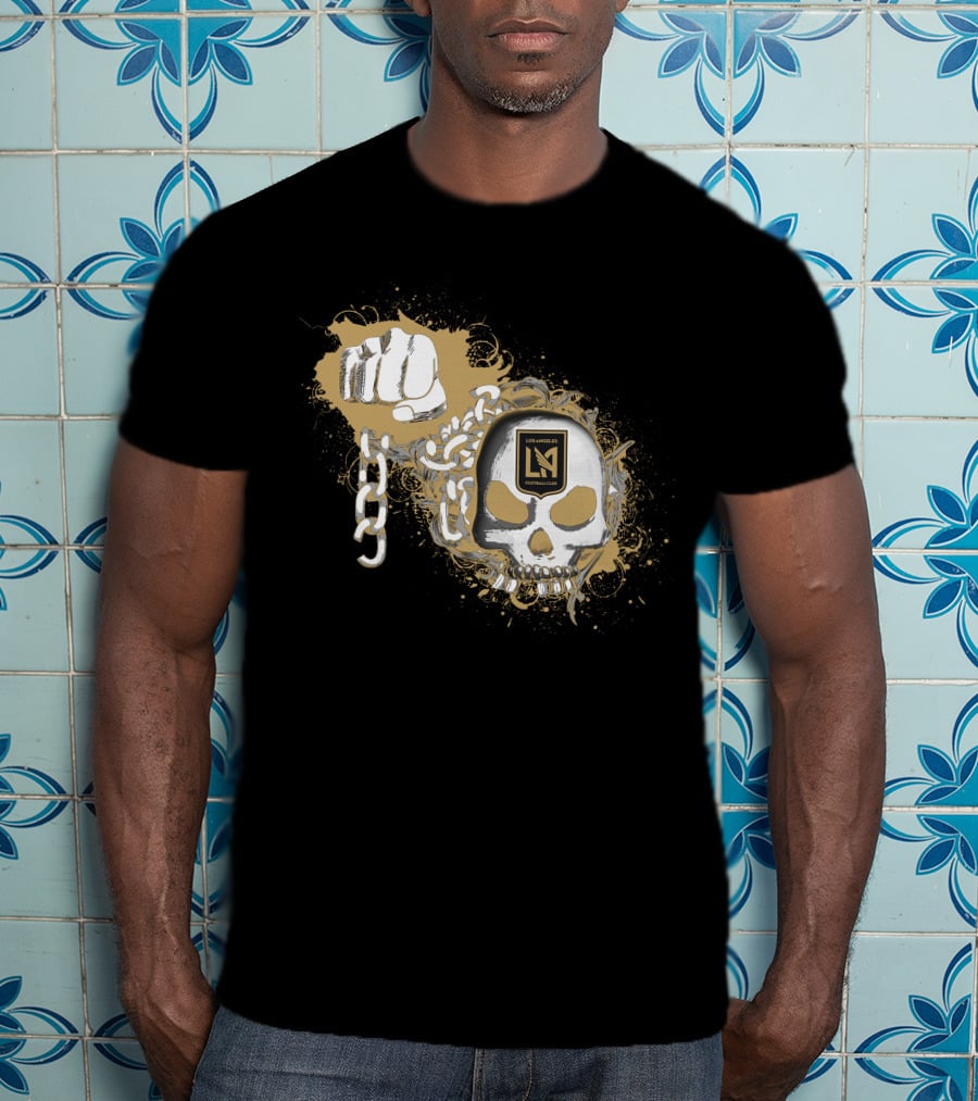 Los Angeles Fc Skull And Fist With Chain T-Shirt