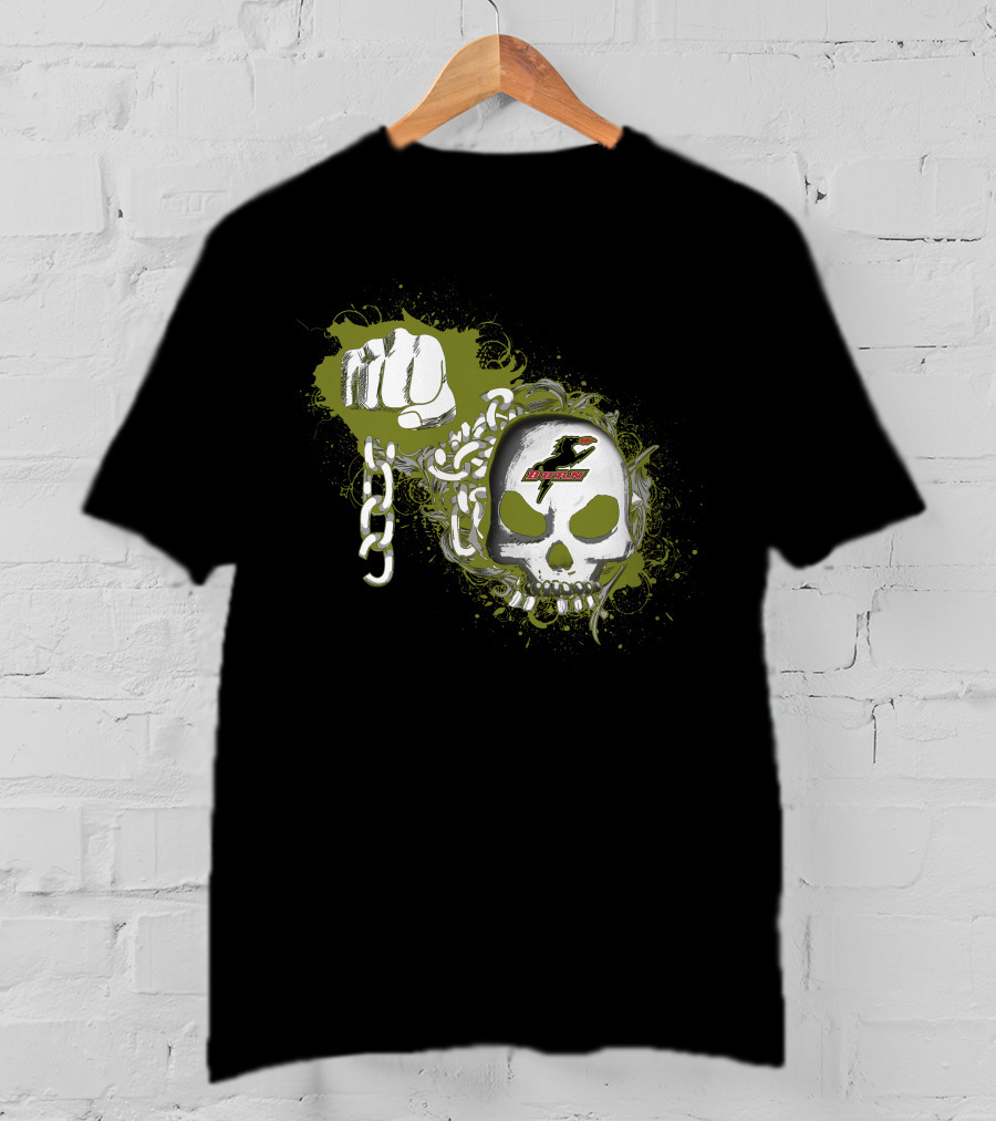 Dallas Burn Skull Fist Chains T-Shirt