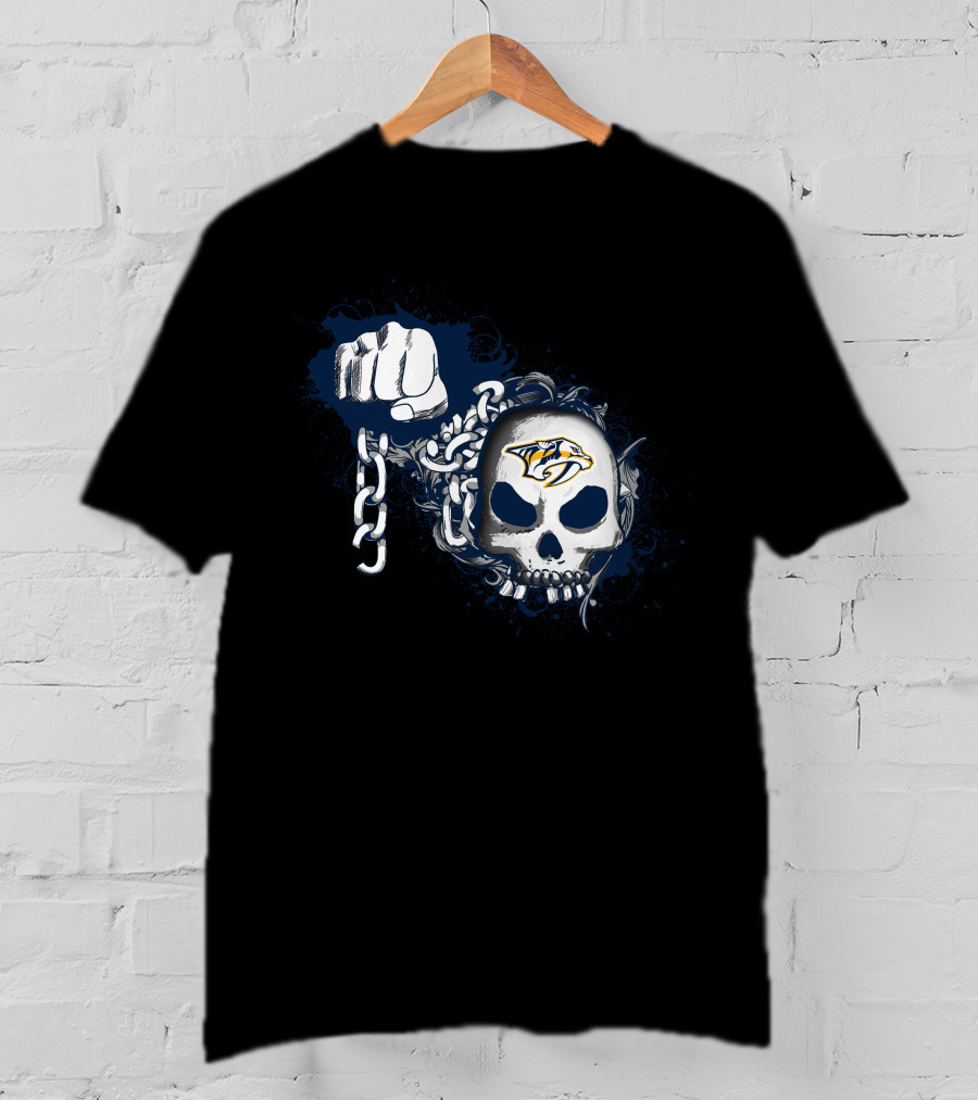 Nashville Predators Skull And Chain T-Shirt