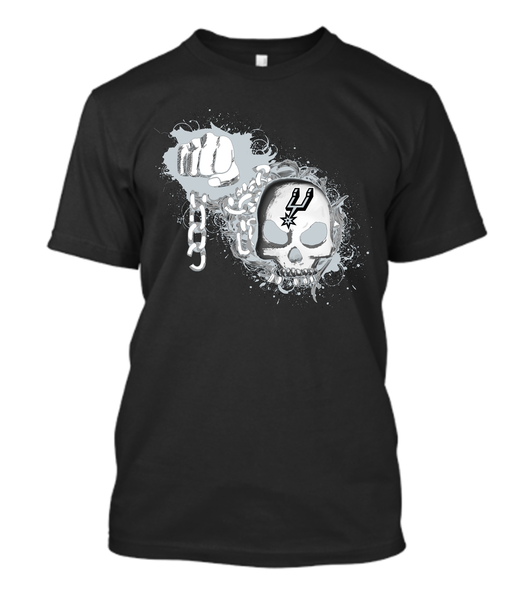 San Antonio Spurs Skull And Fist 196 T-Shirt