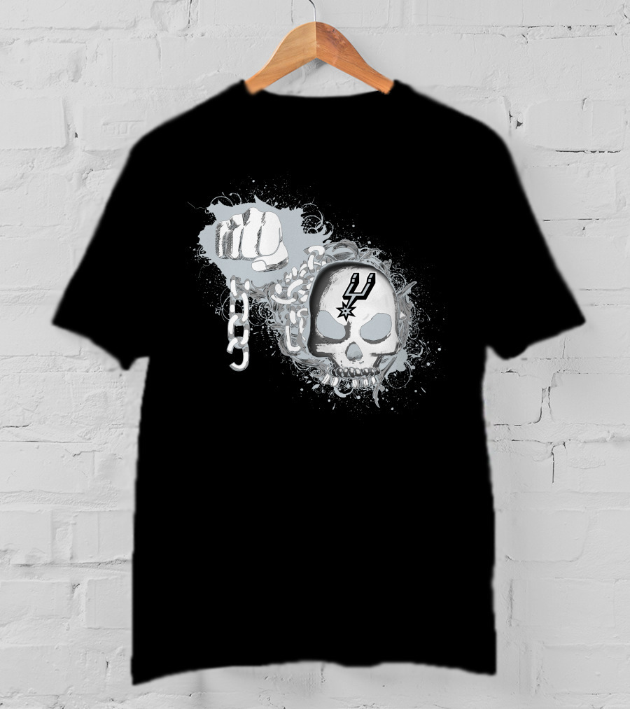 San Antonio Spurs Skull And Fist 196 T-Shirt
