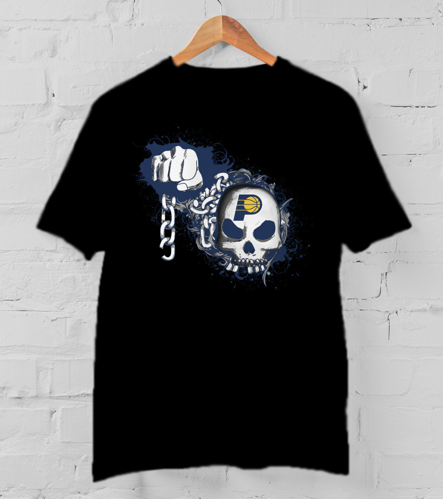 Indiana Pacers Skull Fist Chain T-Shirt