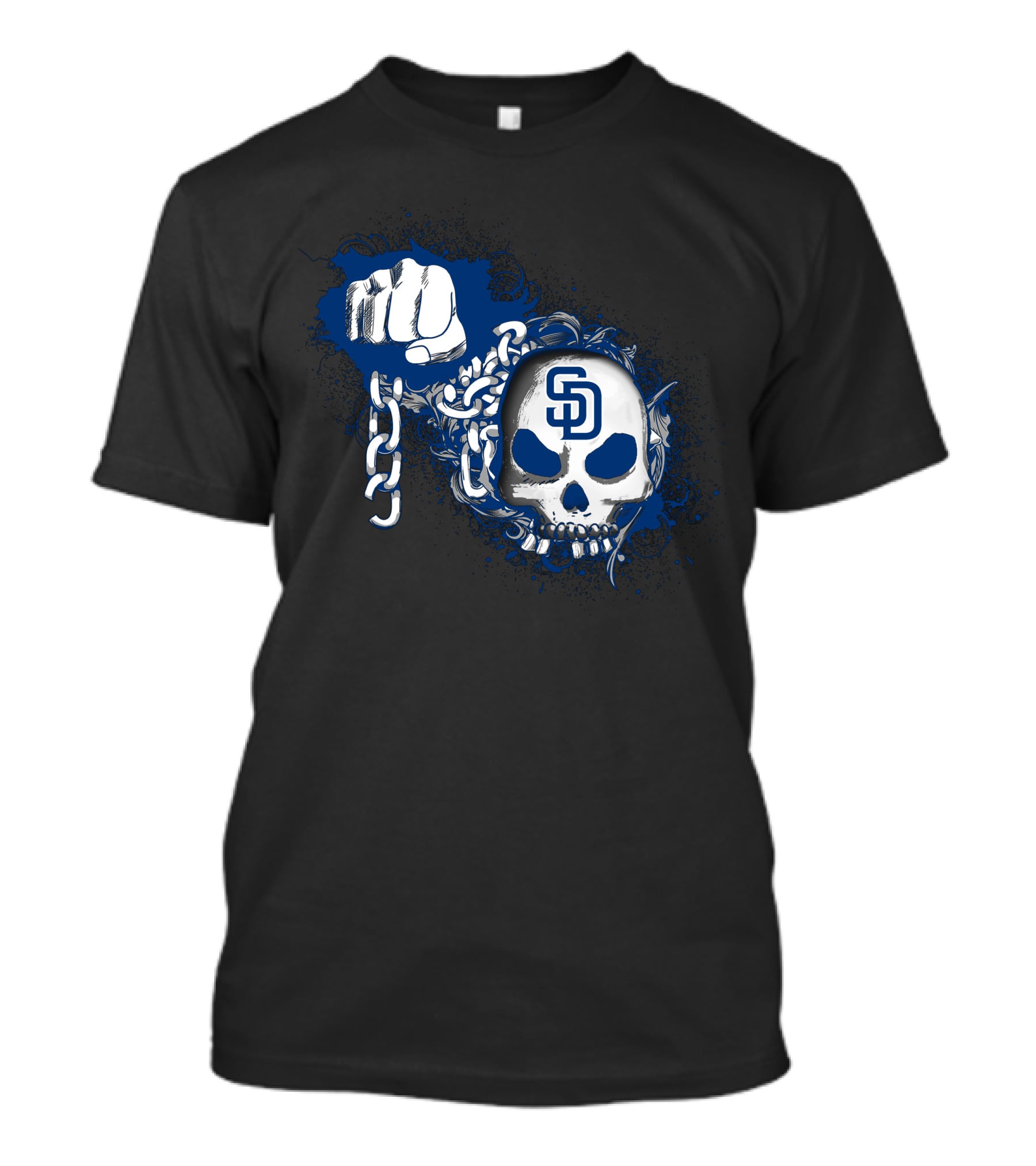 Sd Skull And Chain Design 221 San Diego Padres T-Shirt