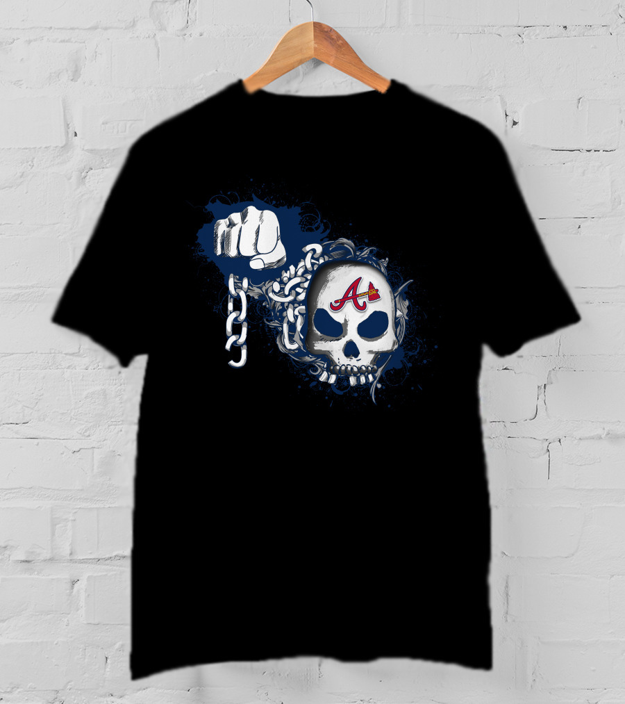 Atlanta Braves Skull And Chains Logo 238 T-Shirt