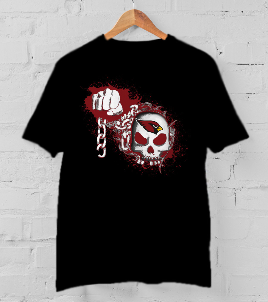 Arizona Cardinals Skull And Chain T-Shirt