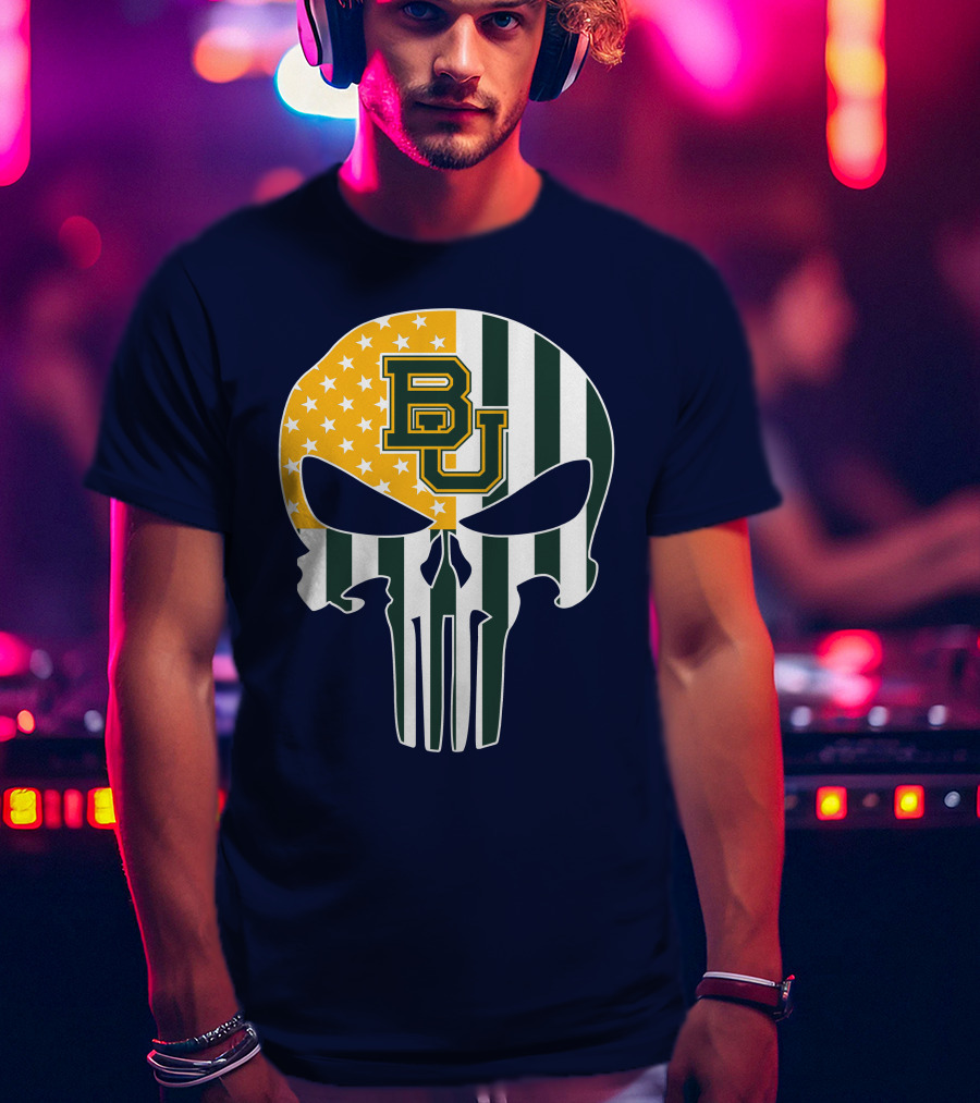 Bears American Flag Skull The Punisher T-Shirt