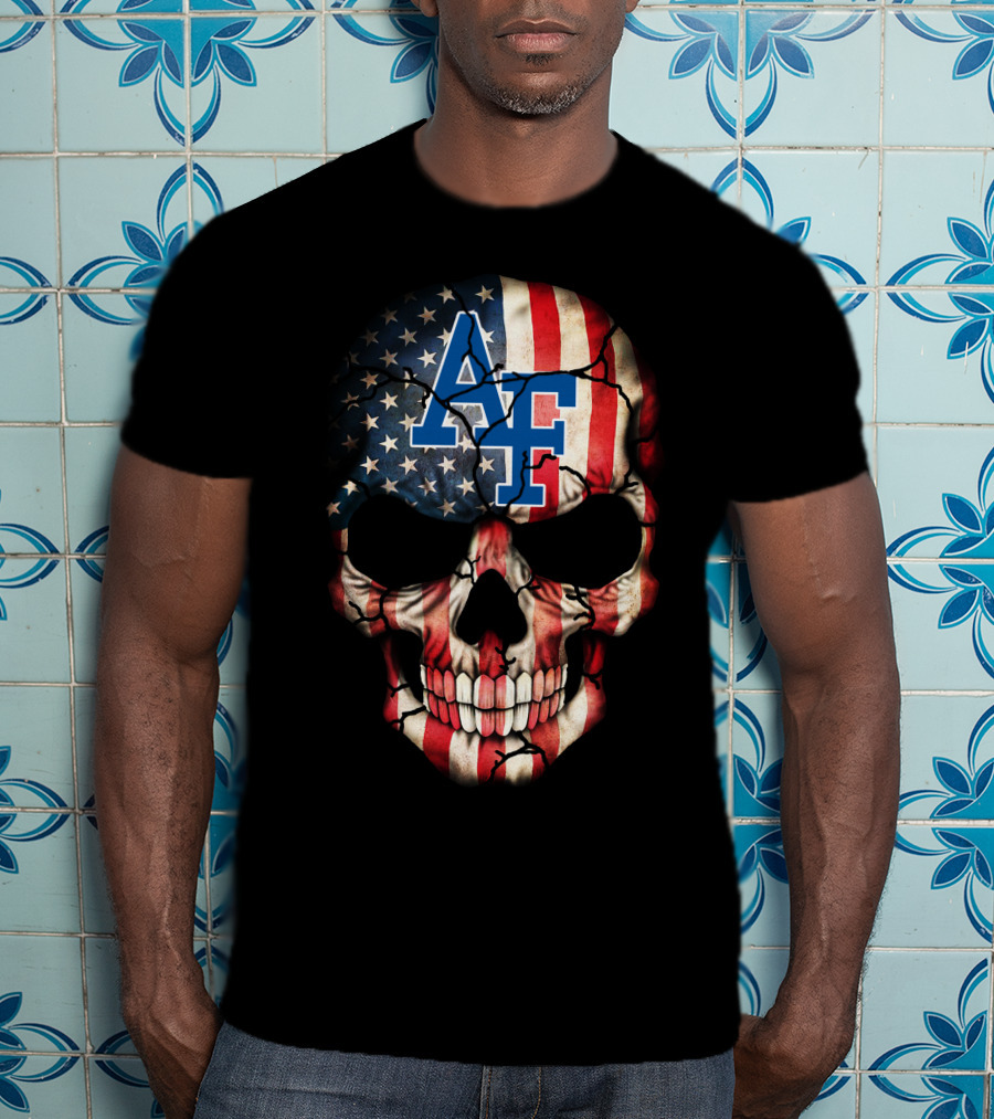 American Flag Skull Af Air Force Falcons 124 T-Shirt