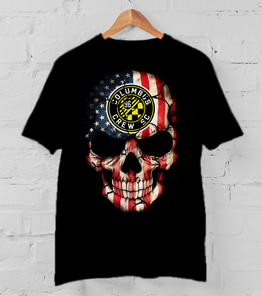 Columbus Crew Sc 96 Skull American Flag T-Shirt