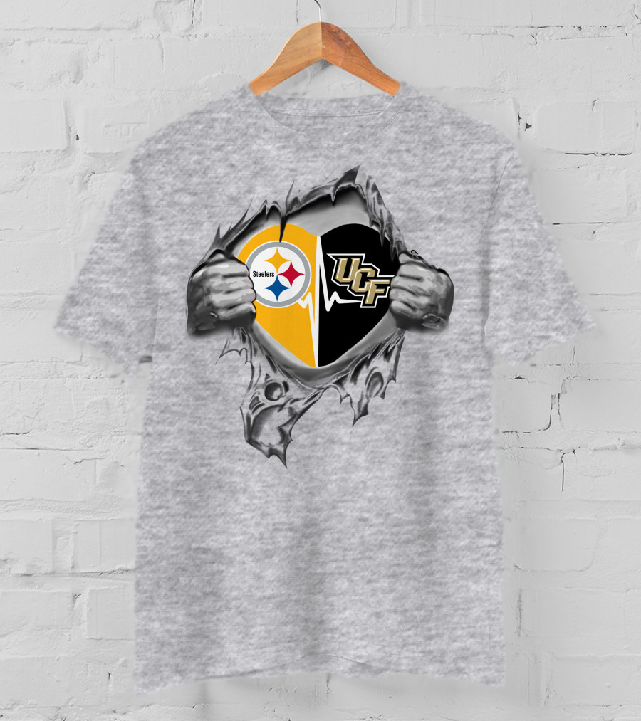 Steelers Ucf Knights Team Heart Fan Spirit T-Shirt