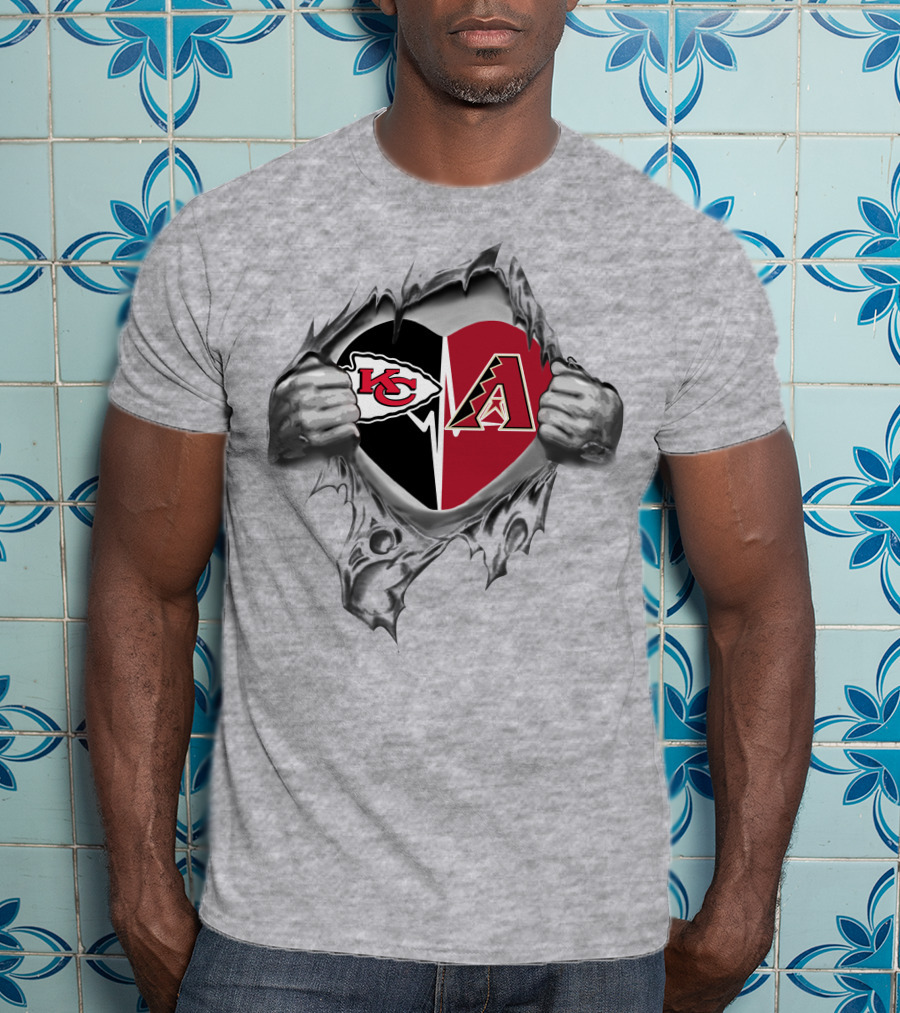 Chiefs Arizona Diamondbacks Heart Logo Chiefs Arrowhead Arizona A T-Shirt