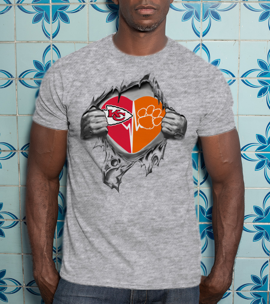 Chiefs Clemson Tigers Heartbeat Passion Loyal Spirit T-Shirt
