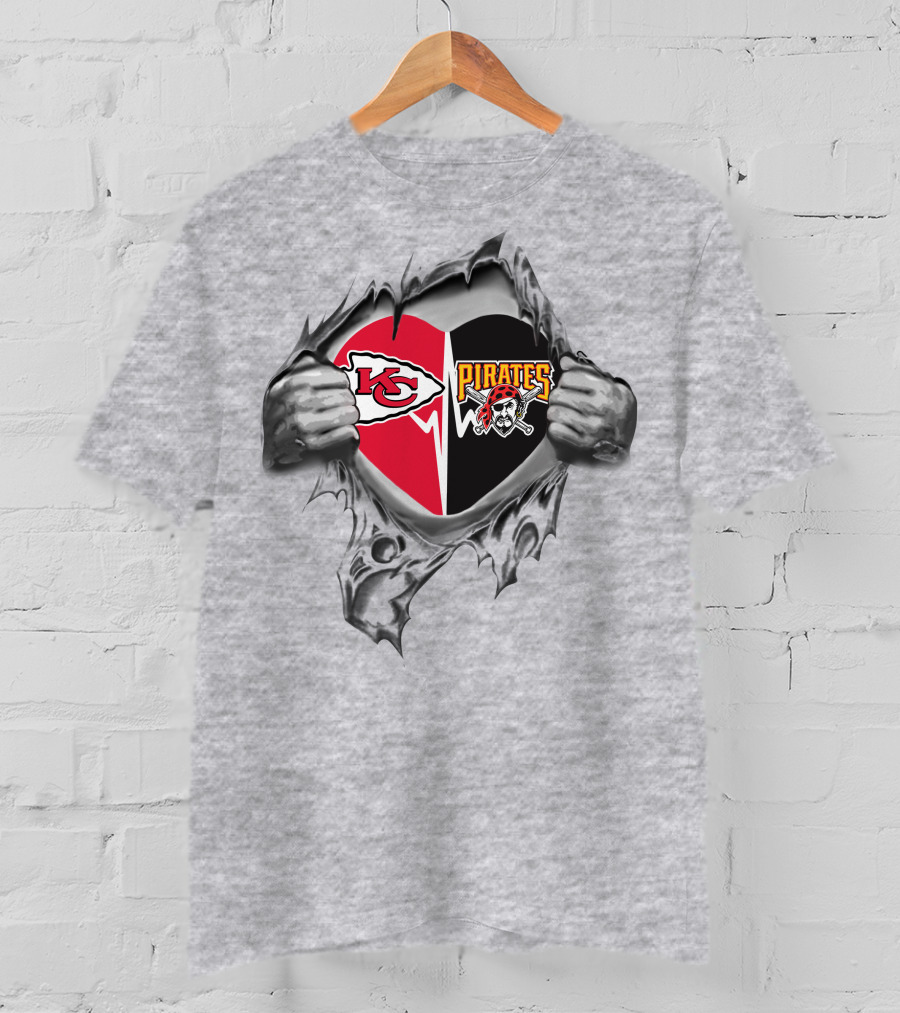 Chiefs Pirates Heart T-Shirt