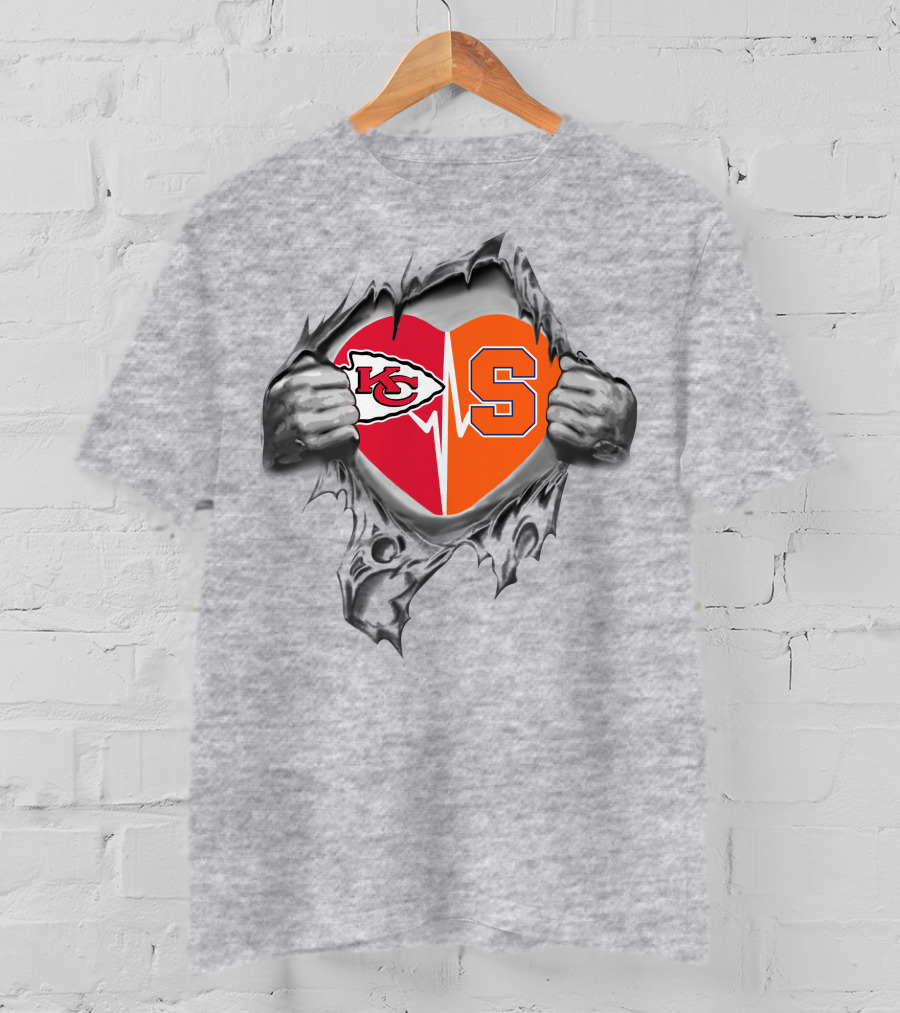 Chiefs Syracuse Orange Heartbeat Loyalty Fusion T-Shirt