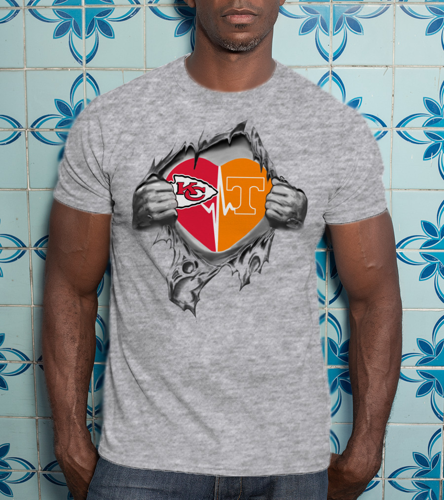 Chiefs Tennessee Volunteers Heart T-Shirt